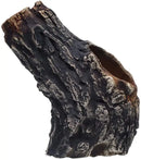 Rustic tree stump ceramic planter in Tree Lodge design with bark texture