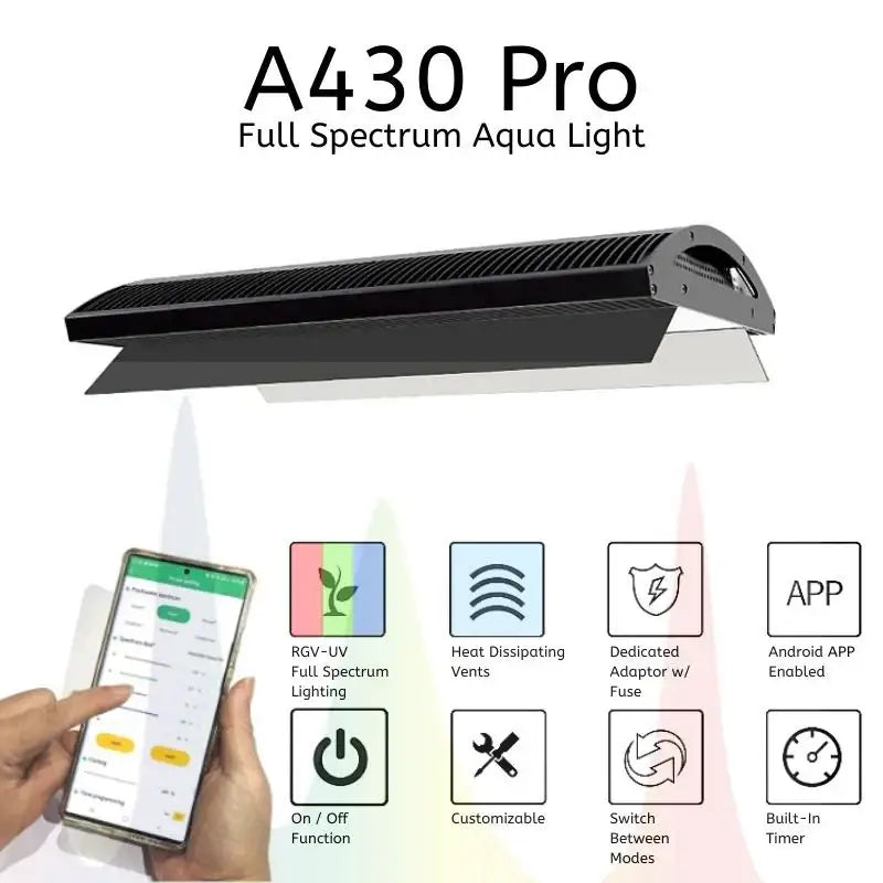 Week Aqua A430 PRO LED Light for Planted Tanks | Aquatic Motiv Week Aqua A430 PRO LED Light for Planted Tanks | Aquatic Motiv