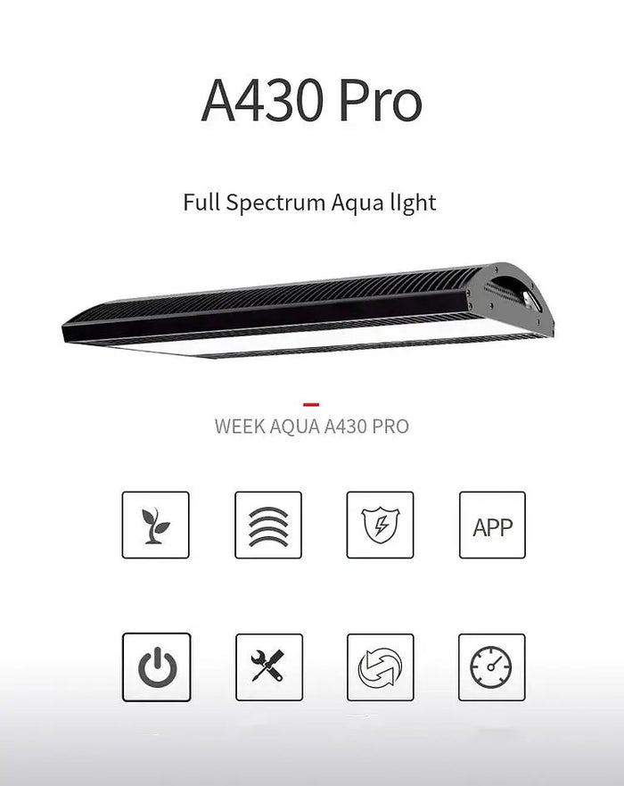 Week Aqua A430 PRO LED Light for Planted Tanks | Aquatic Motiv Week Aqua A430 PRO LED Light for Planted Tanks | Aquatic Motiv