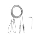 Silver steel cable with adjustable ends and hex key for Week Aqua Hanging Kit