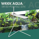 Silver metallic Week Aqua J-Series LED light for planted aquariums