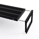 Week Aqua L Series PRO-K black rectangular LED aquarium light with ribbed surface and metallic frame