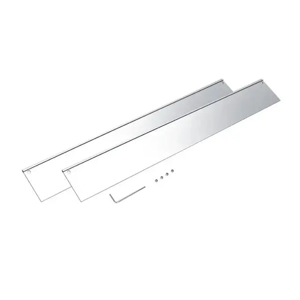 Chrome rectangular mirror with hardware and screws, Week Aqua L Series Shades