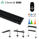 Week Aqua V Series SE-S black full-spectrum LED grow light with adjustable arms