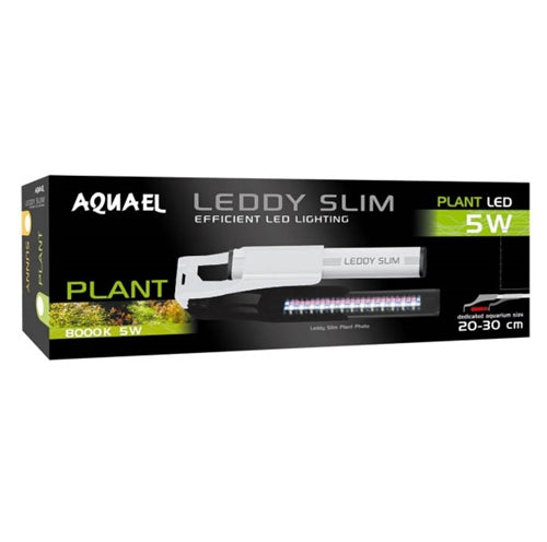AQUAEL Leddy Slim Plant 5W 8" - 11.75" BLACK - AquaticMotiv