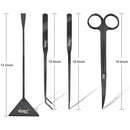 Hygger Black Stainless Steel Aquascaping Tool Kit - AquaticMotiv